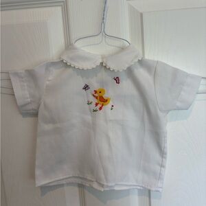 Sylvia Whyte Vintage Baby Girl Top Large, Cottagecore Prairie Easter